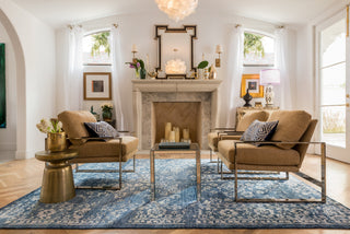 Loloi Mirage MK-01 Denim Area Rug Roomscene Feature