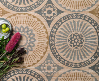 Loloi Vero VO-08 Grey / Gold Area Rug Roomscene Feature