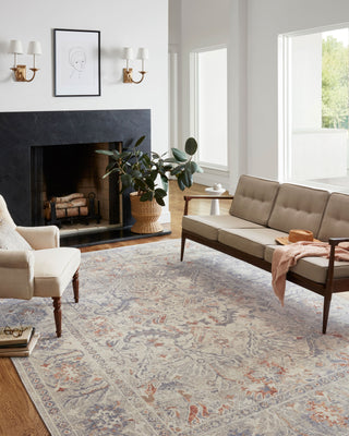 Chris Loves Julia x Loloi Rosemarie ROE-05 Oatmeal/Lavender Area Rug Lifestyle Image Feature