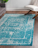 Unique Loom Rosso T-16707 Blue Area Rug Rectangle Lifestyle Image Feature
