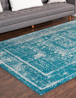 Unique Loom Rosso T-16707 Blue Area Rug Rectangle Lifestyle Image