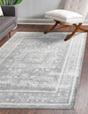 Unique Loom Rosso T-16707 Gray Area Rug Rectangle Lifestyle Image Feature