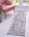 Unique Loom Rosso T-16707 Gray Area Rug Runner Lifestyle Image