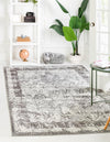 Unique Loom Rosso T-16709 Gray Area Rug Rectangle Lifestyle Image Feature