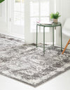 Unique Loom Rosso T-16709 Gray Area Rug Rectangle Lifestyle Image
