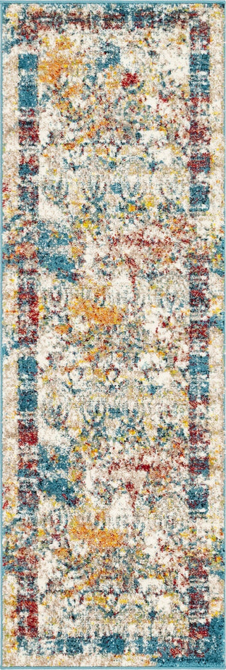 Unique Loom Rosso T-16709 Multi Area Rug Runner Top-down Image