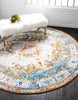Unique Loom Rosso T-16710 Beige Area Rug Round Lifestyle Image
