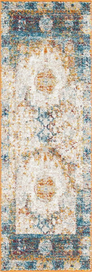 Unique Loom Rosso T-16710 Beige Area Rug Runner Top-down Image