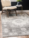 Unique Loom Rosso T-16710 Gray Area Rug Rectangle Lifestyle Image Feature