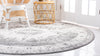 Unique Loom Rosso T-16710 Gray Area Rug Round Lifestyle Image