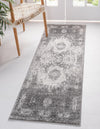 Unique Loom Rosso T-16710 Gray Area Rug Runner Lifestyle Image