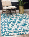 Unique Loom Rosso T-16732 Blue Area Rug Rectangle Lifestyle Image Feature