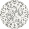Unique Loom Rosso T-16732 Light Gray Area Rug Round Top-down Image