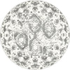 Unique Loom Rosso T-16732 Light Gray Area Rug Round Top-down Image