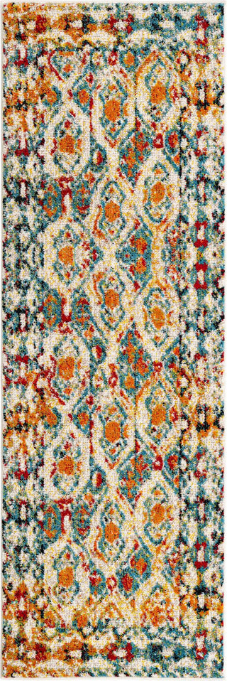 Unique Loom Rosso T-16732 Multi Area Rug Runner Top-down Image