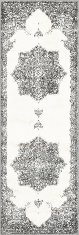 Unique Loom Rosso T-16736 Gray Area Rug Runner Top-down Image