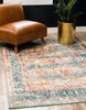 Unique Loom Rosso T-16738 Blue Area Rug Rectangle Lifestyle Image Feature