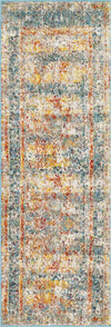 Unique Loom Rosso T-16738 Blue Area Rug Runner Top-down Image