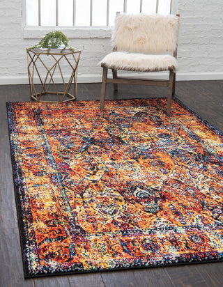 Unique Loom Rosso T-17773 Orange Area Rug Rectangle Lifestyle Image Feature