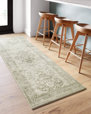 Loloi II Rosette ROS-02 Ivory/Silver Area Rug Room Scene 3