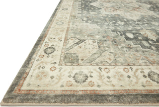 Loloi II Rosette ROS-09 Slate/Ivory Area Rug Corner