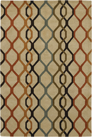 Chandra Rowe ROW-11125 Beige/Orange/Rust/Black/Blue/Green Area Rug main image