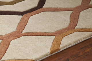 Chandra Rowe ROW-11125 Beige/Orange/Rust/Black/Blue/Green Area Rug Detail