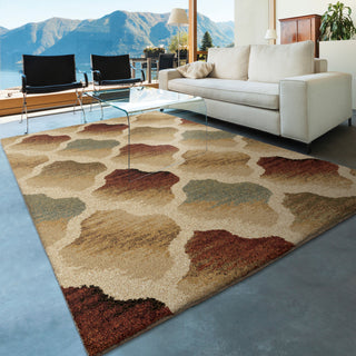 Orian Rugs Royal Shag Color Hive Multi Area Rug Room Scene Feature
