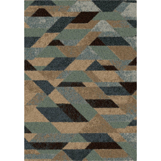 Orian Rugs Royal Shag Blue Lagoon Beige Area Rug main image