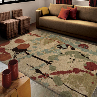 Orian Rugs Royal Shag Splash Course Multi Area Rug Room Scene Feature