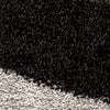 Orian Rugs Royal Shag Trailed Swirls Black Area Rug Swatch