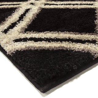 Orian Rugs Royal Shag Guarded Secret Black Area Rug Corner Shot