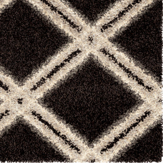 Orian Rugs Royal Shag Guarded Secret Black Area Rug Close Up