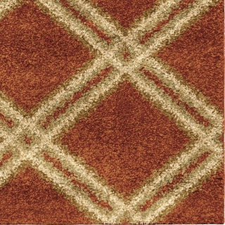 Orian Rugs Royal Shag Guarded Secret Burnt Orange Area Rug Close Up