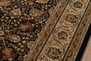 Momeni Royal RY-02 Black Area Rug Corner Shot