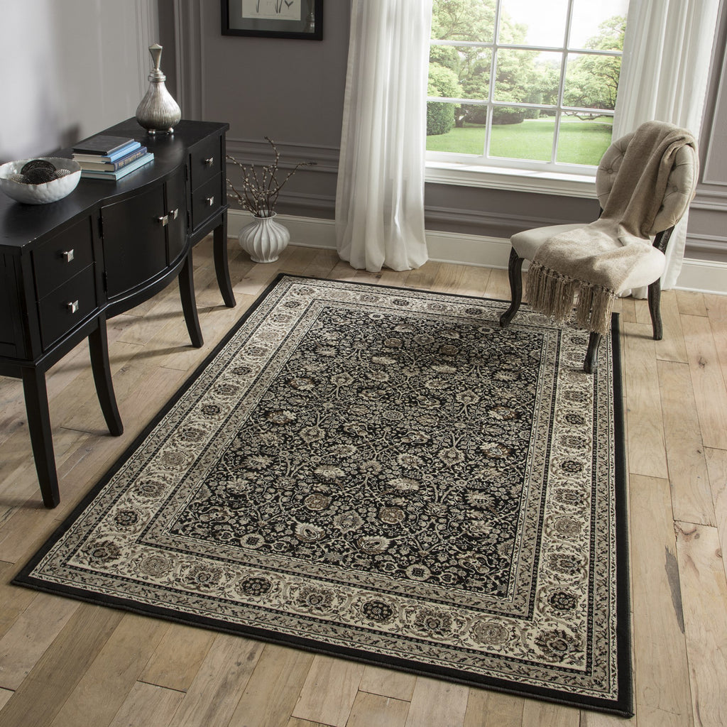 Momeni Royal RY-02 Charcoal Area Rug Runner Image Feature