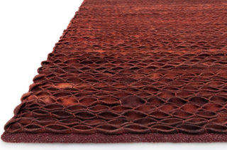 Loloi Royce RC-03 Red Area Rug Corner Shot Feature