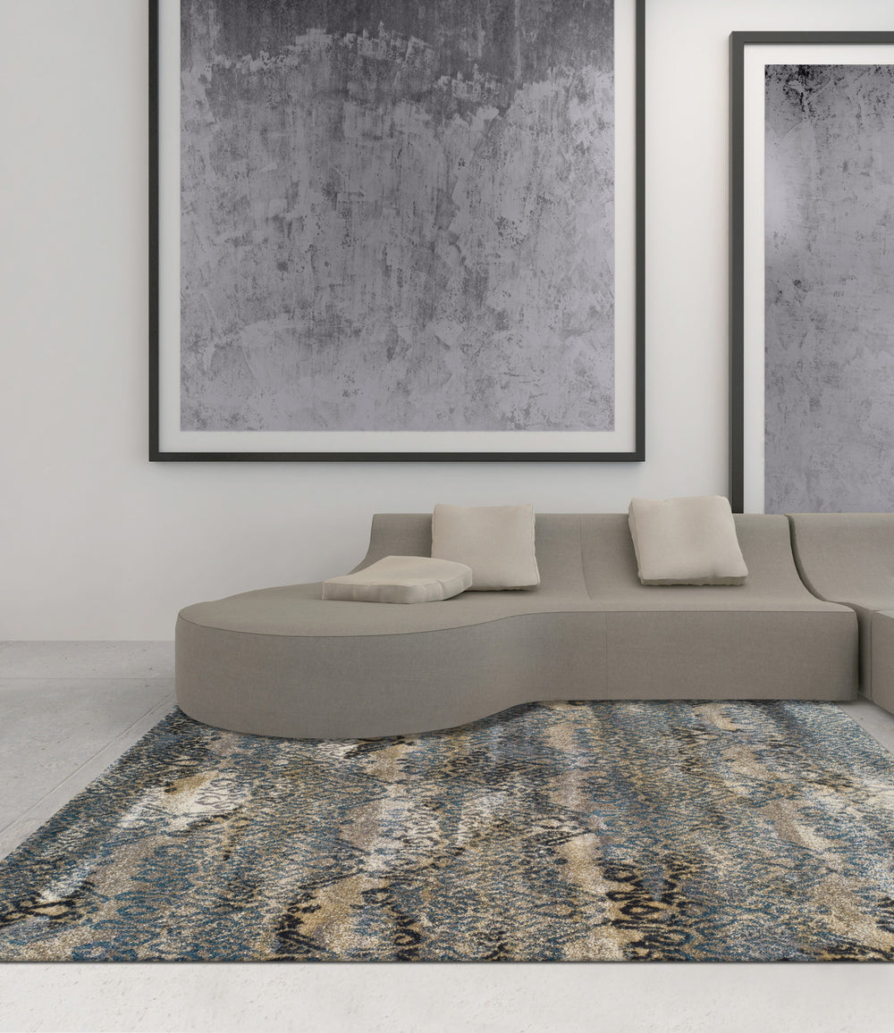 Dalyn Rossini RS5501 Teal Area Rug Main Image Feature