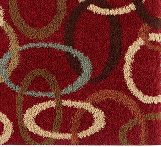 Surya Rosario RSO-4604 Burgundy Shag Weave Area Rug Sample Swatch