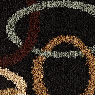 Surya Rosario RSO-4606 Black Shag Weave Area Rug Sample Swatch