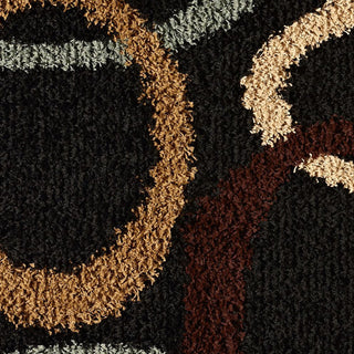 Surya Rosario RSO-4606 Black Shag Weave Area Rug Sample Swatch