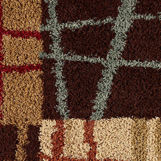 Surya Rosario RSO-4608 Burgundy Shag Weave Area Rug Sample Swatch