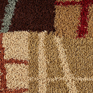Surya Rosario RSO-4608 Burgundy Shag Weave Area Rug Sample Swatch