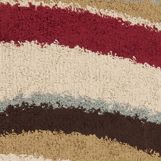 Surya Rosario RSO-4614 Burgundy Shag Weave Area Rug Sample Swatch