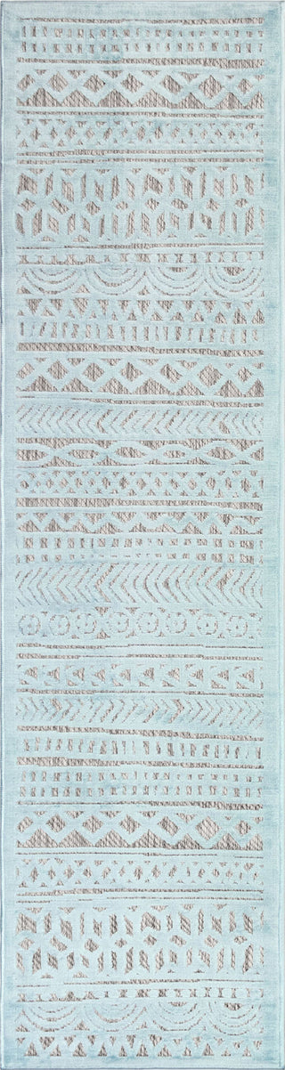 Trans Ocean Rialto 7036/04 Tribal Stripe Blue Area Rug by Liora Manne