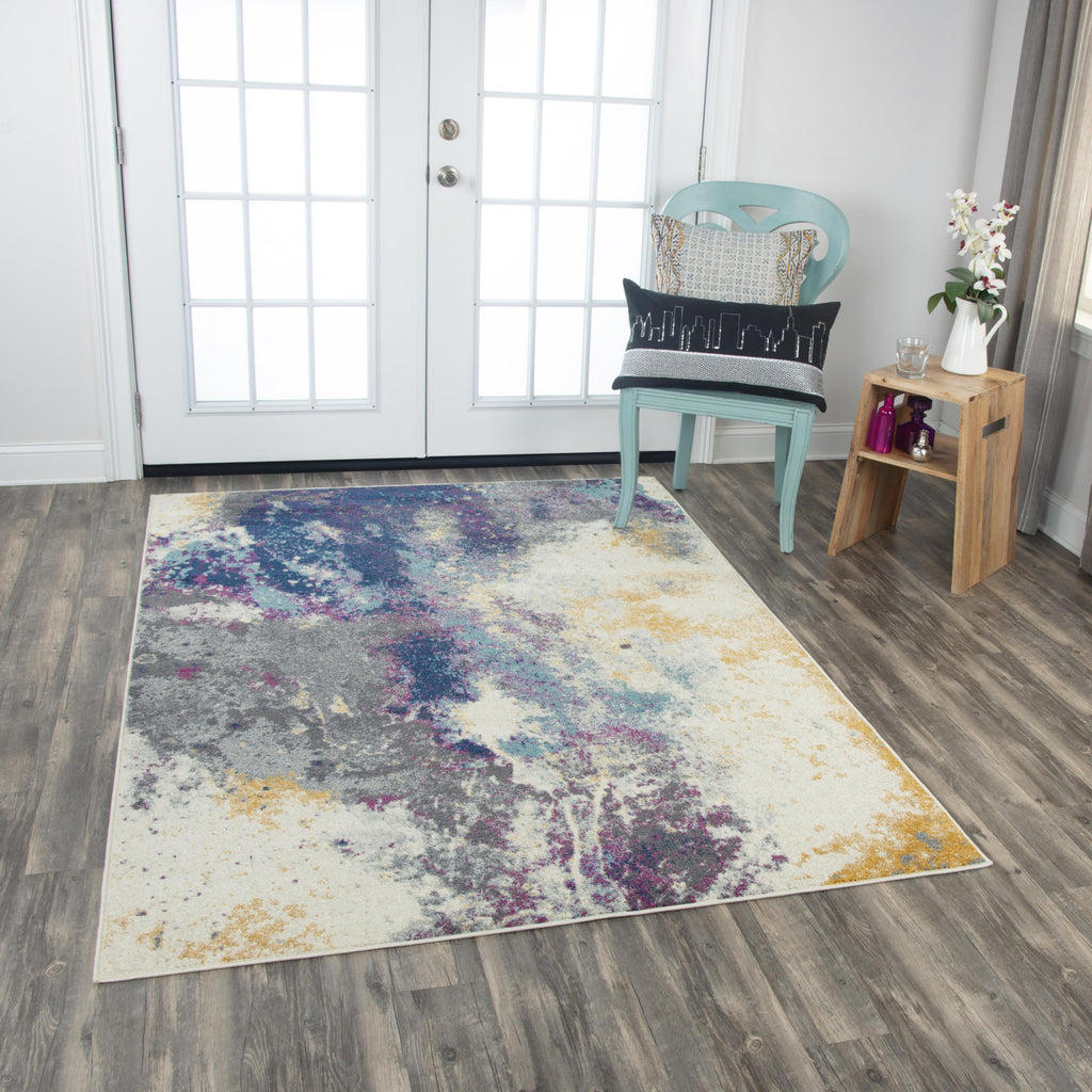 Rizzy Rothport RTP104 Navy Area Rug Corner Image Feature