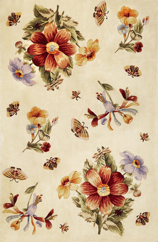 KAS Ruby 8881 Ivory Garden Hand Tufted Area Rug