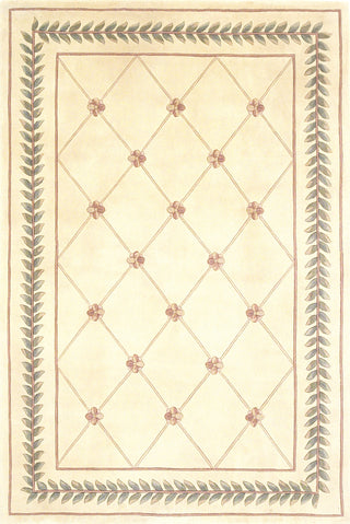 KAS Ruby 8905 Ivory Trellis Hand Tufted Area Rug