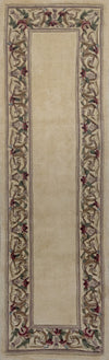 KAS Ruby 8928 Ivory/Ivory Floral Border Hand Tufted Area Rug 