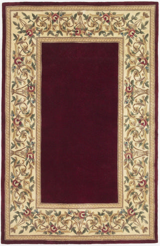 KAS Ruby 8979 Floral Border Hand Tufted Area Rug